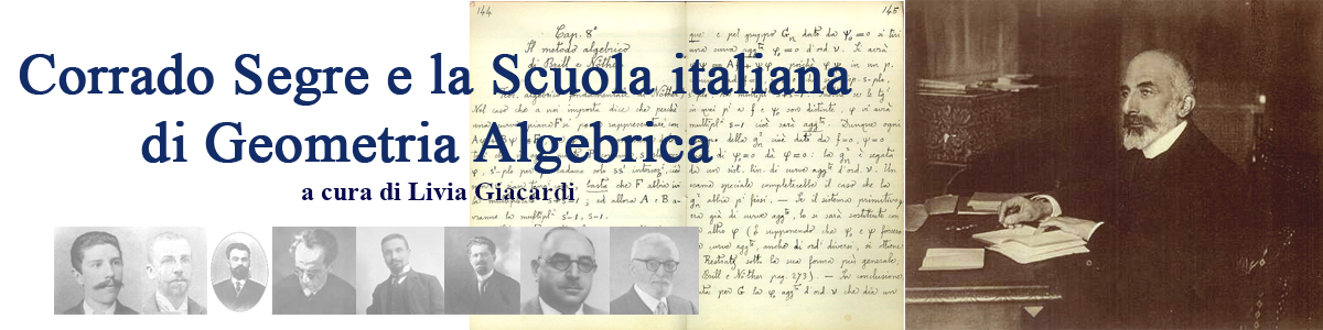 Corrado Segre e la Scuola italiana di geometria algebrica 